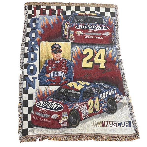 Nascar Bedding Nascar Racing Jeff Gordon 24 Woven Tapestry Throw